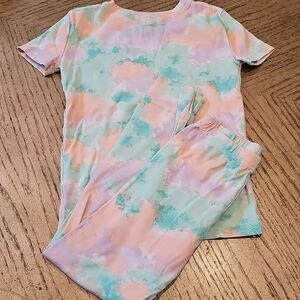 Tie dye pj set size 8